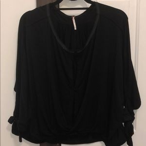Free People Black Blouse